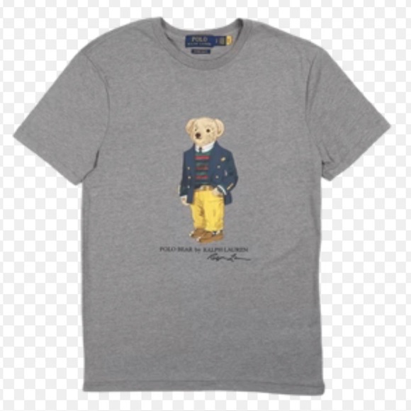 NWT Polo Ralph Lauren Bear Cotton T-Shirt Gray 2XL/2TG - Picture 4 of 4